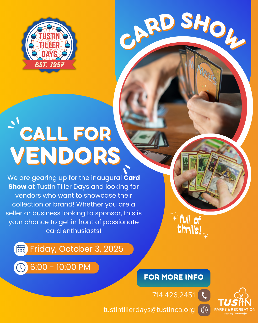 Card Show Calling Vendors