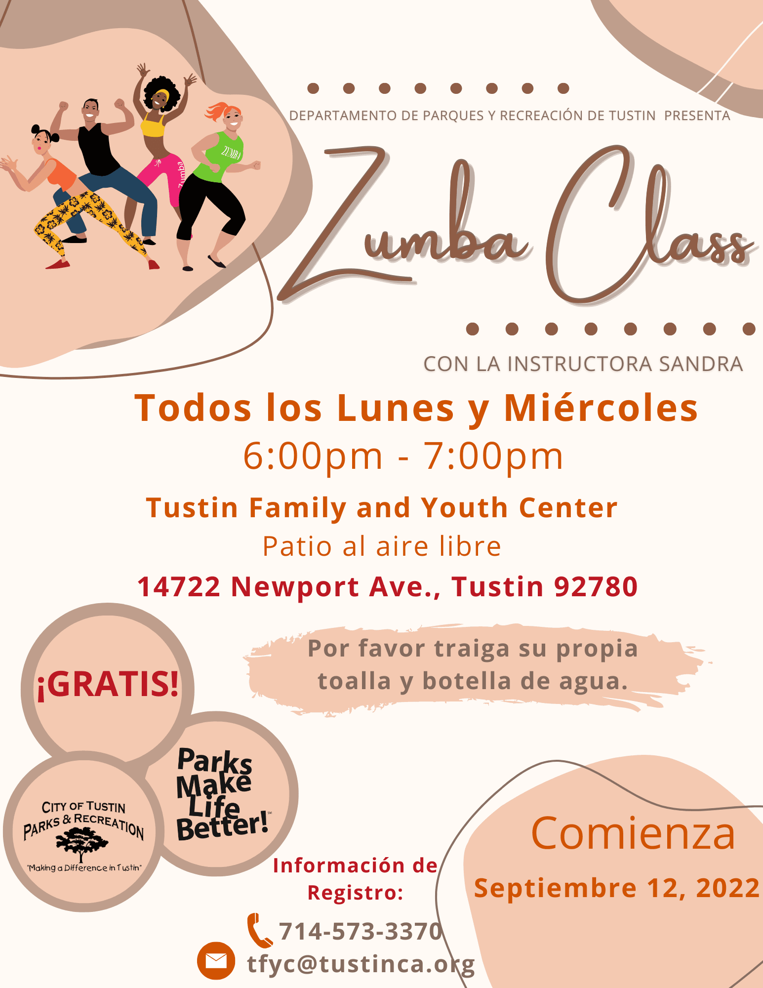 Zumba Classes Flyer - Spanish